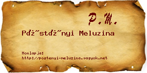 Pöstényi Meluzina névjegykártya